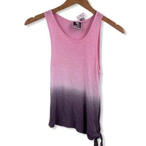 Mini YFB Pink Grey Knot Hem Tank‎ New Size 10